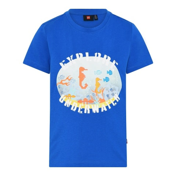 LEGO T-shirt Explore BLAUW (LWTAYLOR 309 - Maat 128)