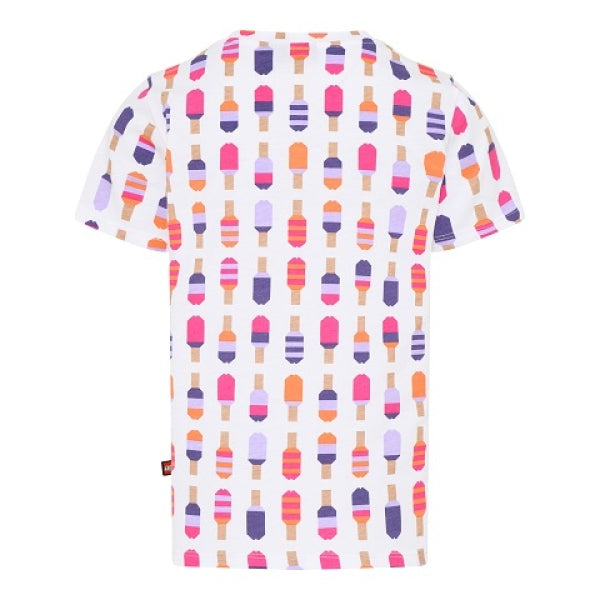 LEGO T-shirt Ijsje WIT(LWTAYLOR 306 - Maat 116)