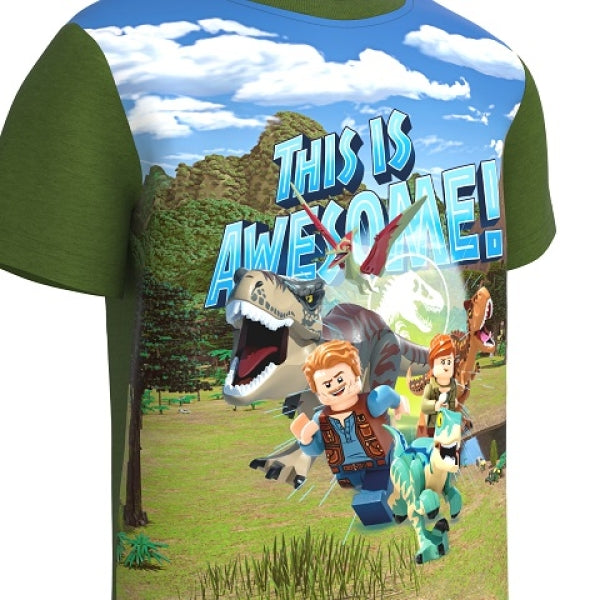 LEGO T-Shirt Jurassic World GROEN (M12010523 - Maat 104)
