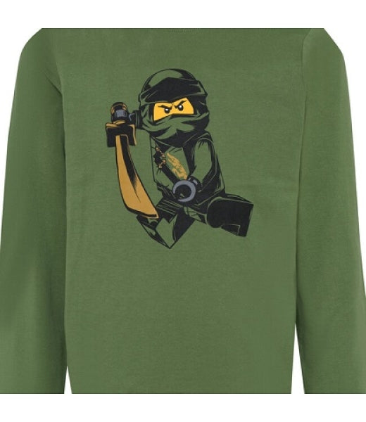 LEGO Pyjama Ninjago KAKI GROEN (LWALEX 611 - Maat 140)