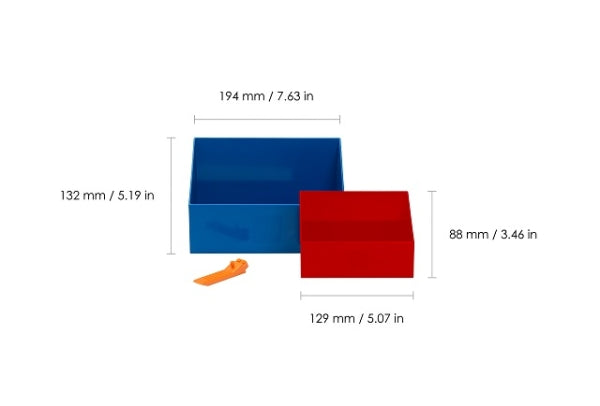 LEGO Brick Scooper Set BLAUW-ROOD