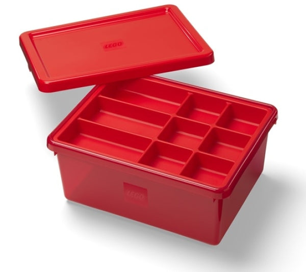 LEGO Opbergbox Sort&Store M TRANSPARANT ROOD