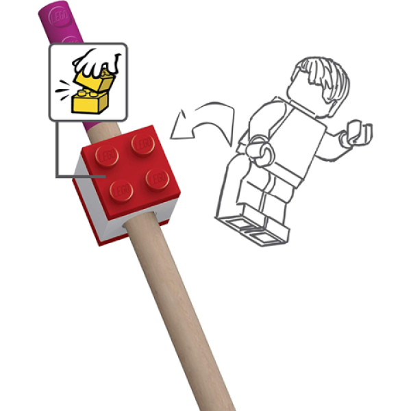 LEGO 12 Kleurpotloden met Steen Topper