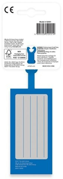LEGO Bagage Label Steen 2x4 BLAUW