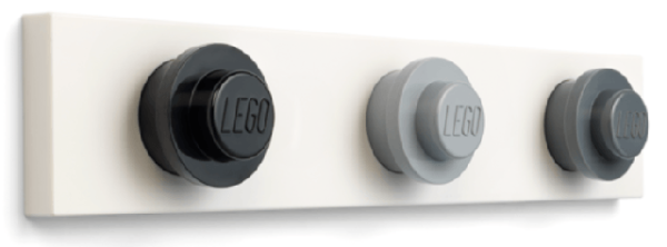 LEGO Wandkapstok ZWART-LICHTGRIJS-GRIJS