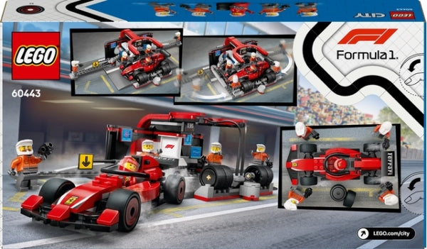 LEGO 60443 F1 Pitstop en Pitcrew met Ferrari Auto