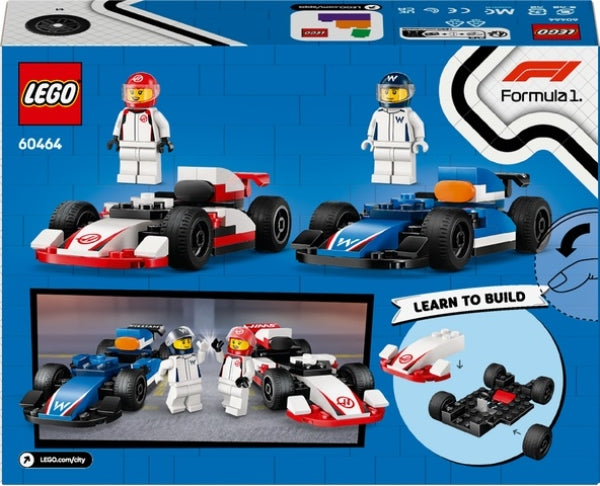 LEGO 60464 F1 Williams Racing en Haas F1 racewagens