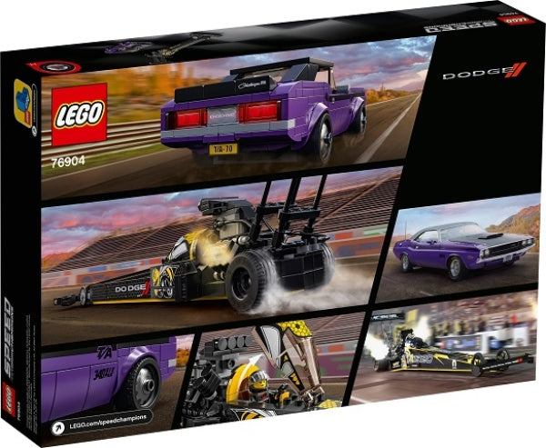 LEGO 76904 Mopar Dodge SRT Top Fuel Dragster and 1970 Dodge Chal