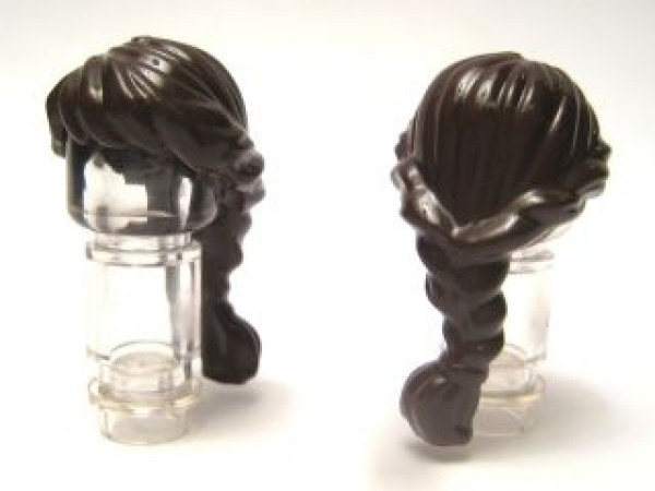 LEGO Pruik Vrouw Vlecht Lang DONKERBRUIN (10 stuks)