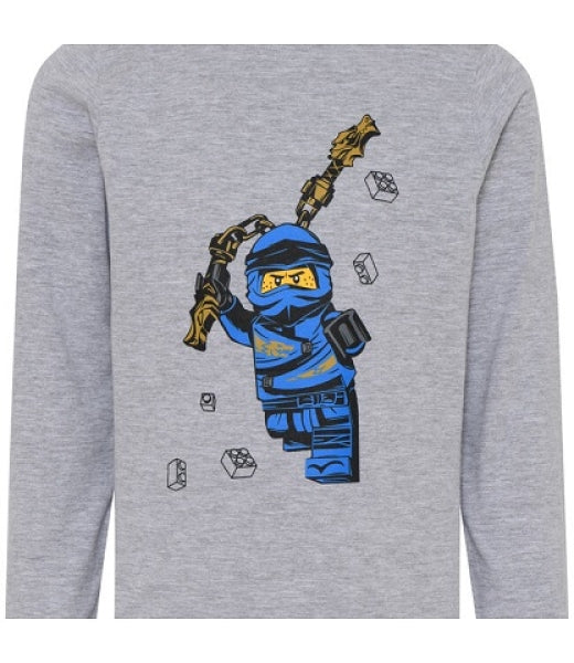 LEGO Pyjama Ninjago LICHTGRIJS (LWALEX 611 - Maat 128)