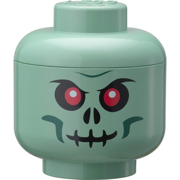 LEGO Opbergbox Hoofd XS Skelet ZANDGROEN