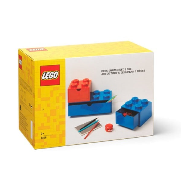 LEGO Bureaulade Set van 3 ROOD-BLAUW