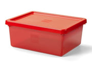 LEGO Opbergbox Sort&Store M TRANSPARANT ROOD