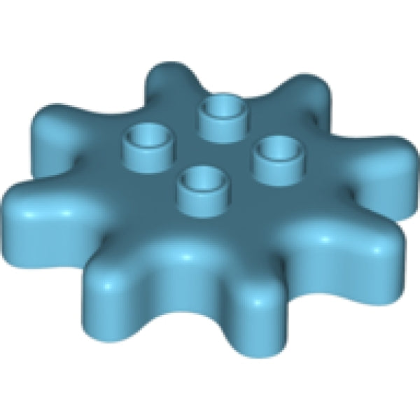 DUPLO Tandwiel 8 met 4 Noppen AZUURBLAUW