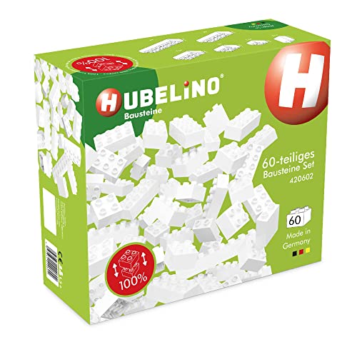 HUBELINO 60-Delige Witte Bouwstenenset
