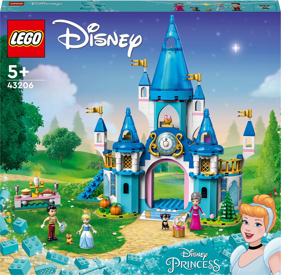 LEGO 43206 Het kasteel van Assepoester en de Knappe Prins