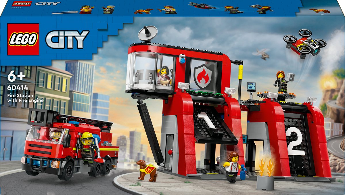 LEGO 60414 Brandweerkazerne en Brandweerauto