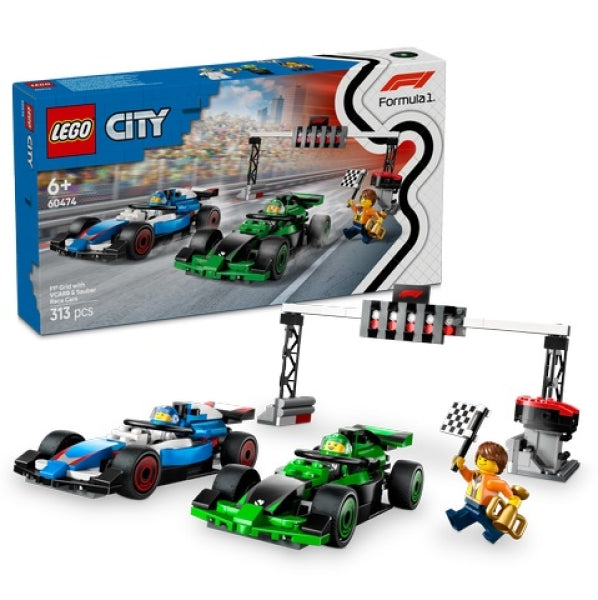 LEGO 60474 F1 Grid met VCARB en Sauber Racewagens