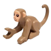 LEGO Aapje DONKERBEIGE