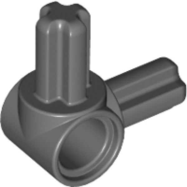 LEGO As en Pin Haaks Connector DONKERGRIJS (100 stuks)