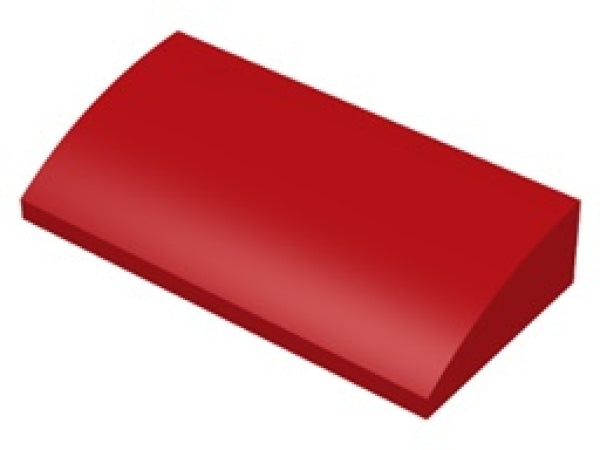 LEGO Dakpan 2x4 Gebogen ROOD (100 stuks)