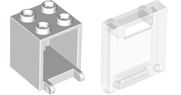 LEGO Brievenbus WIT-TRANSPARANT (10 stuks)