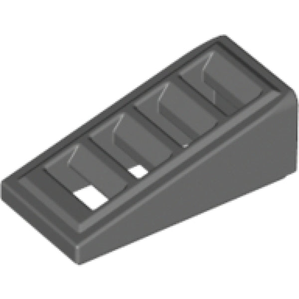 LEGO Dakpan 18 2x1x2/3 met Rooster DONKERGRIJS (100 stuks)