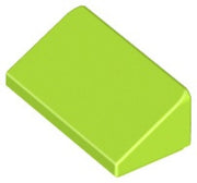 LEGO Dakpan 30 1x2 LIMEGROEN (100 stuks)