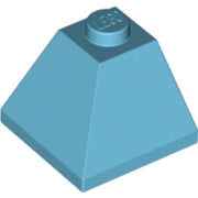 LEGO Dakpan 45 2x2 Hoek AZUURBLAUW (100 stuks)