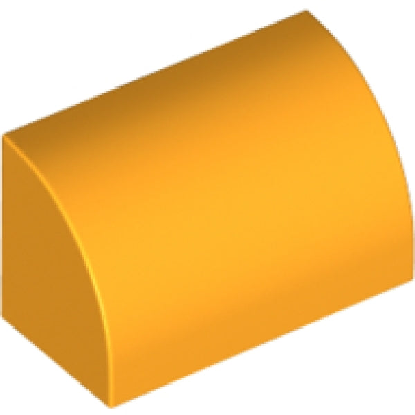 LEGO Dakpan 1x2 Gebogen OKERGEEL (100 stuks)