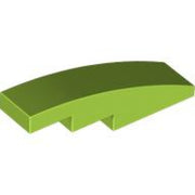 LEGO Dakpan 4x1 Gebogen LIMEGROEN (100 stuks)