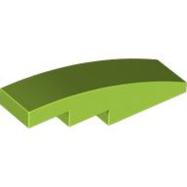 LEGO Dakpan 4x1 Gebogen LIMEGROEN (100 stuks)