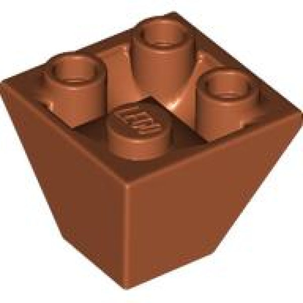 LEGO Dakpan 45 2x2 Double Convex Inverted DONKERORANJE (100 stuk