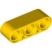 LEGO Liftarm 1x3 GEEL (100 stuks)