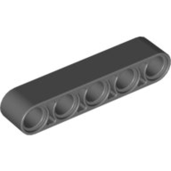 LEGO Liftarm 1x5 DONKERGRIJS (100 stuks)