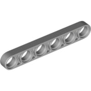 LEGO Liftarm 1x6 Dun LICHTGRIJS (100 stuks)
