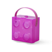 LEGO Lunchbox Brick 4 met Handvat TRANSPARANT PAARS