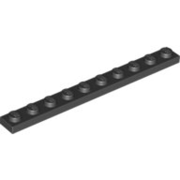 LEGO Plaat 1x10 ZWART (100 stuks)