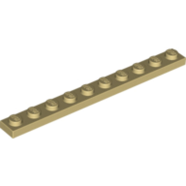 LEGO Plaat 1x10 BEIGE (100 stuks)