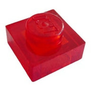 LEGO Plaat 1x1 TRANSPARANT ROOD (100 stuks)