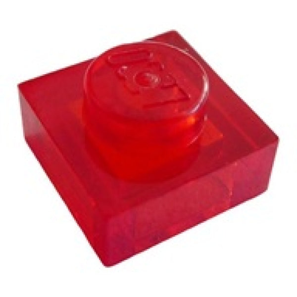 LEGO Plaat 1x1 TRANSPARANT ROOD (100 stuks)