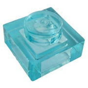 LEGO Plaat 1x1 TRANSPARANT LICHTBLAUW (100 stuks)