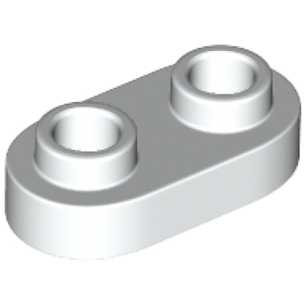 LEGO Plaat 1x2 Afgerond WIT (100 stuks)