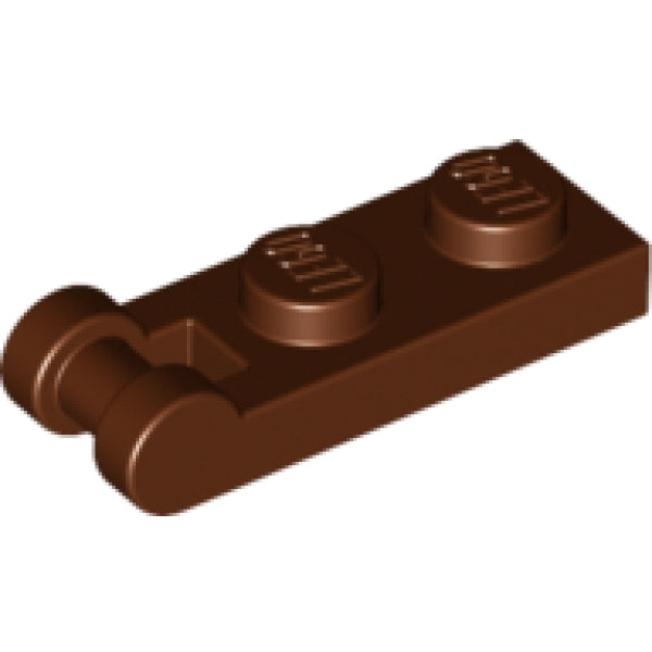 LEGO Plaat 1x2 met Hendel op Eind BRUIN (100 stuks)