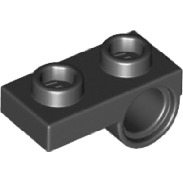 LEGO Plaat 1x2 met Pin Gat ZWART (100 stuks)