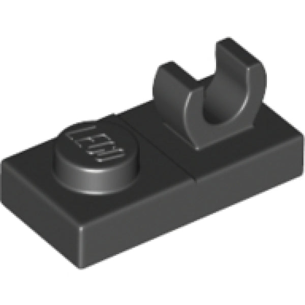 LEGO Plaat 1x2 met Clip ZWART (100 stuks)
