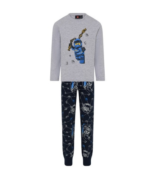 LEGO Pyjama Ninjago LICHTGRIJS (LWALEX 611 - Maat 128)