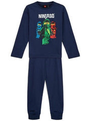 LEGO Pyjama Ninjago DONKERBLAUW (LWALIS 101- Maat 140)