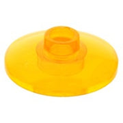 LEGO Radar 2x2 TRANSPARANT ORANJE (100 stuks)