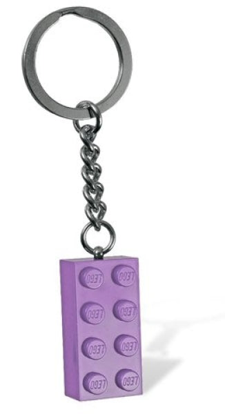 LEGO Sleutelhanger Steen 2x4 LAVENDEL